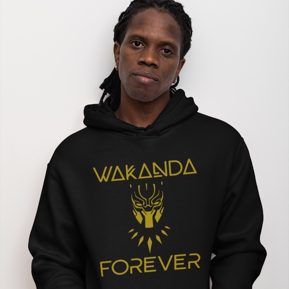 WAKANDA FOREVER GOLD: DESIGN; UNISEX CUSTOM HOODIE - Picture 2 of 3